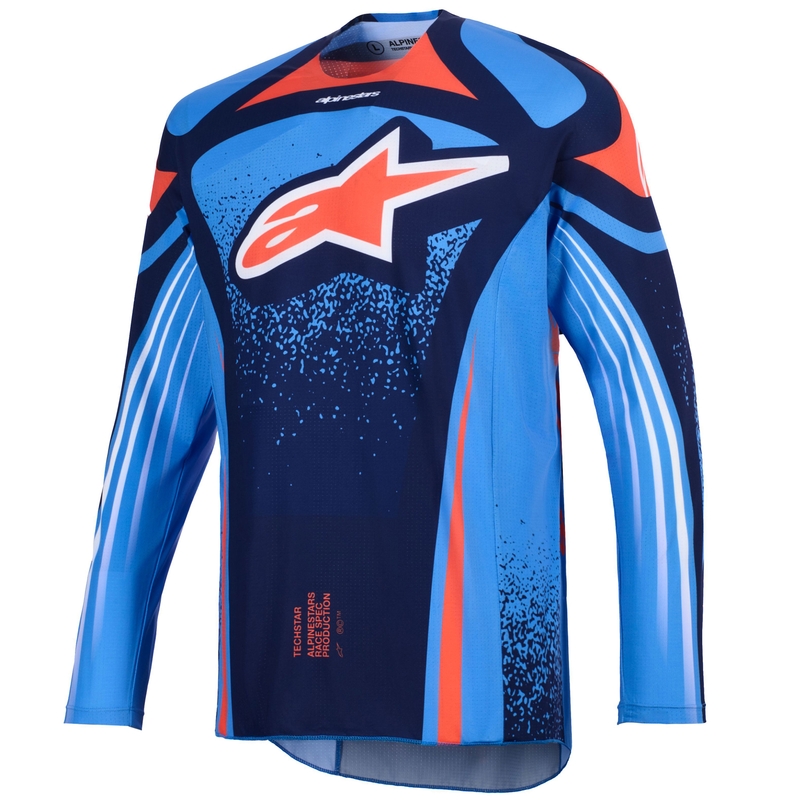 Alpinestars Techstar Nomur motocross paita tummansininen-oranssi-sininen