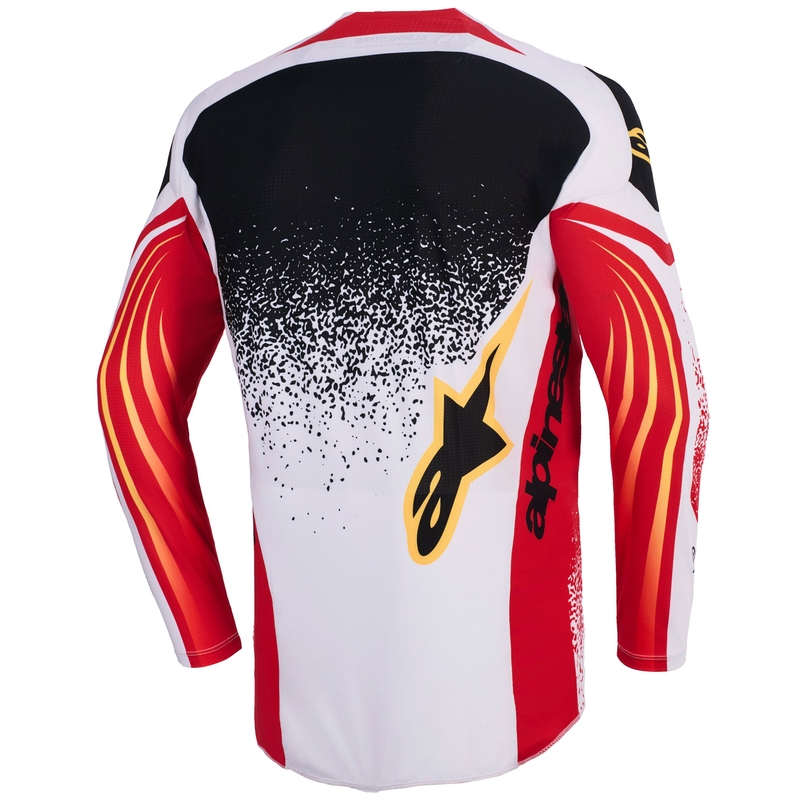 Alpinestars Techstar Nomur vaalean harmaa-punainen-musta-keltainen motocross-paita