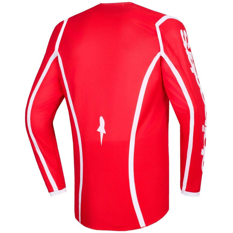 Alpinestars Fluid Apex motocross paita punainen ja valkoinen