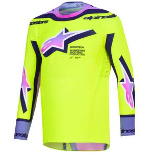 Alpinestars Supertech Vista fluo keltainen-violetti-musta motocross trikoo