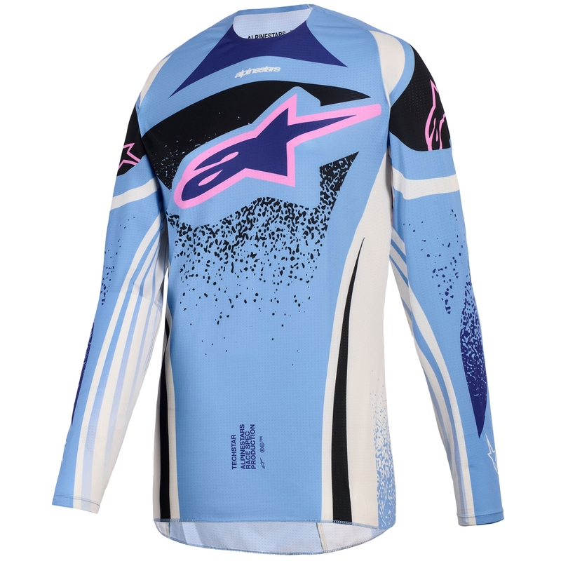 Alpinestars Stella Techstar Nomur Vaaleansininen-valkoinen, valkoinen, valkoinen-musta-vaaleanpunainen Naisten motocross trikoo