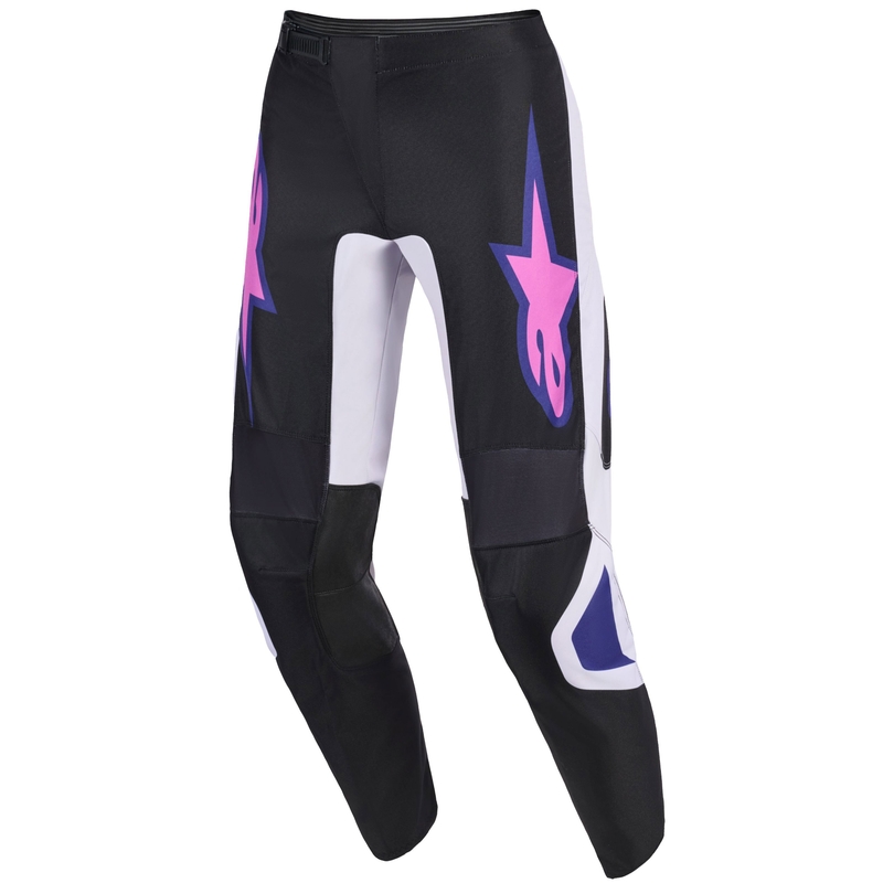 Alpinestars Fluid Grid Motocross-housut Musta-Kirkkaanharmaa-Purppura
