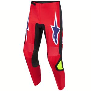 Alpinestars Fluid Grid Motocross-housut punainen-musta-violetti-fluokeltainen