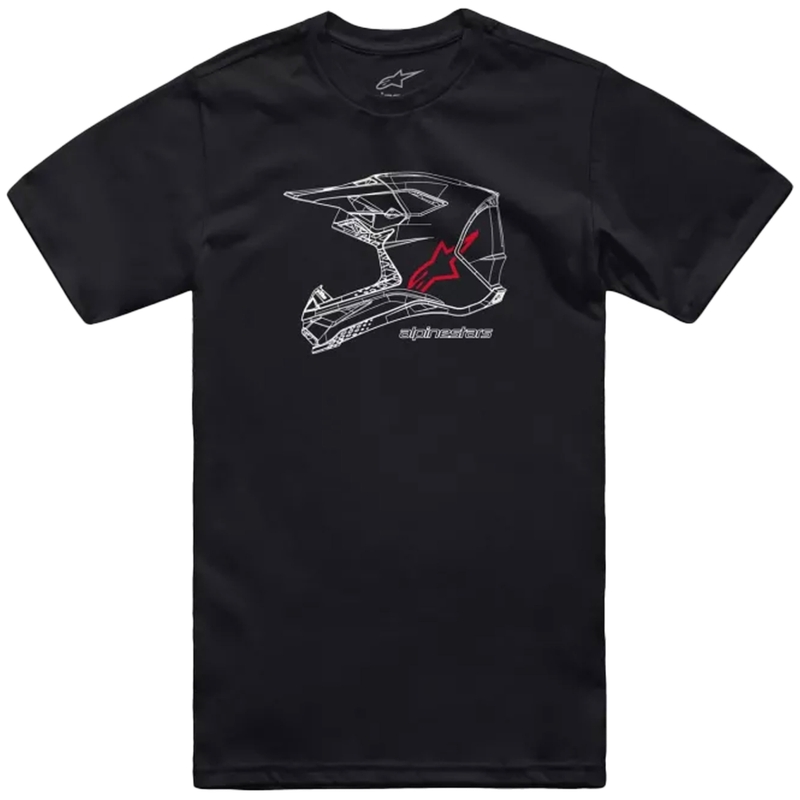 T-paita Alpinestars MX kypärä CSF musta