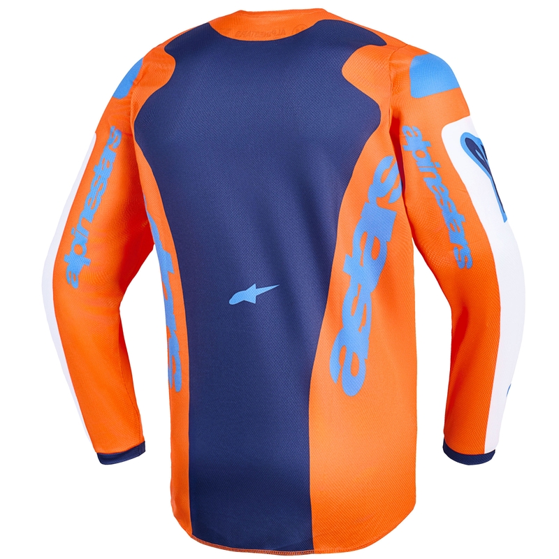 Alpinestars Fluid Grid lasten motocross paita oranssi-sininen-valkoinen