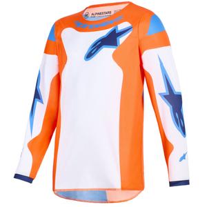 Alpinestars Fluid Grid lasten motocross paita oranssi-sininen-valkoinen