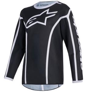 Alpinestars Fluid Apex lasten motocross paita musta ja harmaa