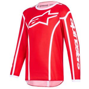 Alpinestars Fluid Apex Kids Motocross Jersey punainen ja valkoinen