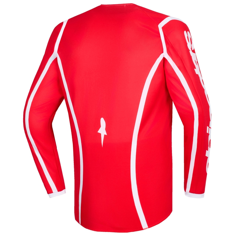 Alpinestars Fluid Apex Kids Motocross Jersey punainen ja valkoinen