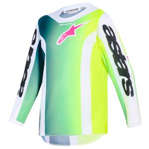 Lasten motocross paita Alpinestars Fluid Portl vihreä-valko-musta