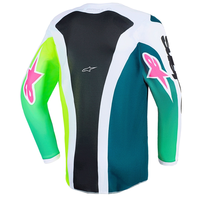 Lasten motocross paita Alpinestars Fluid Portl vihreä-valko-musta