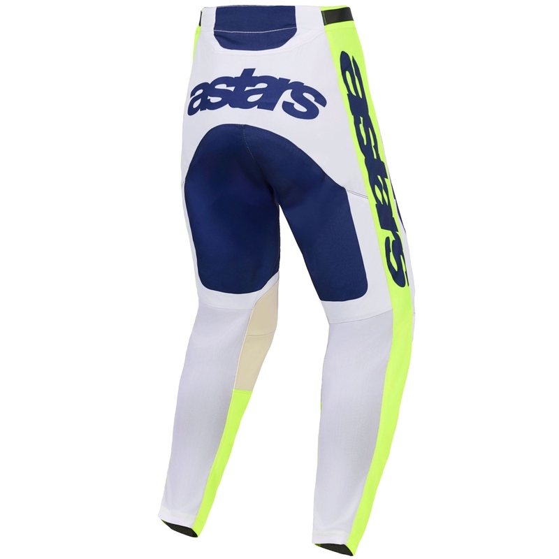 Alpinestars Racer Air Riway motocross-housut vaaleanharmaa-fluokokelta-siniset