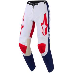 Alpinestars Racer Riway Motocross-housut valkoinen-sininen-punainen
