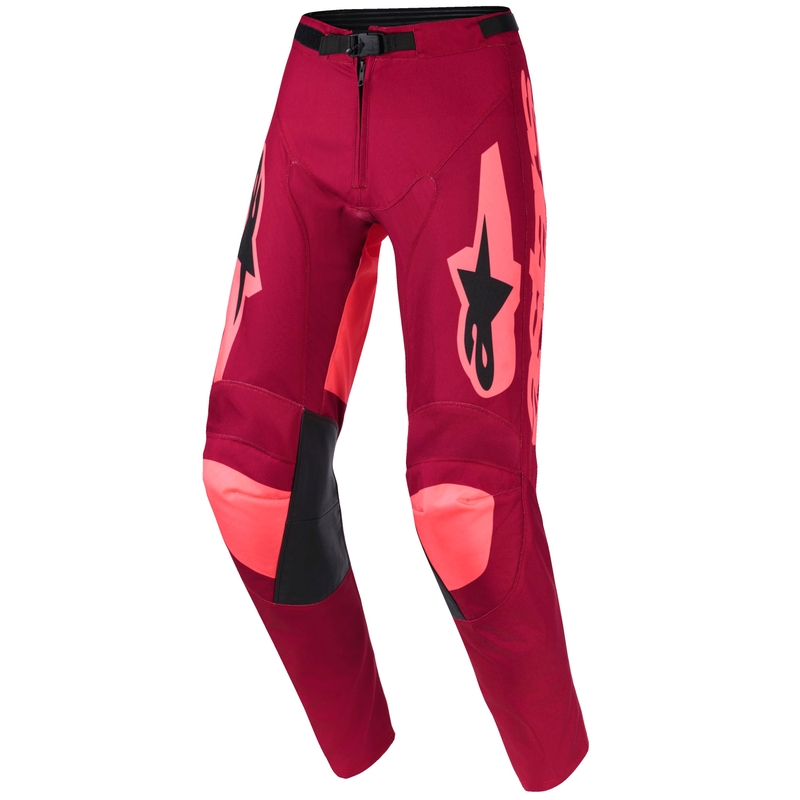 Alpinestars Racer Riway Motocross-housut tummanpunainen ja korallipunainen
