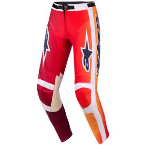 Alpinestars Racer Portl motocross-housut punainen-oranssi-vaaleanharmaa