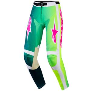 Alpinestars Racer Portl Motocross-housut vihreä-valko-musta