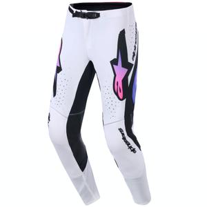 Alpinestars Supertech Pro Vista Motocross-housut valkoinen-violetti-musta