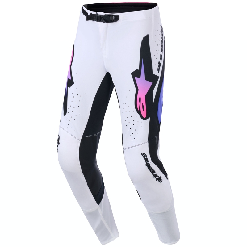 Alpinestars Supertech Pro Vista Motocross-housut valkoinen-violetti-musta