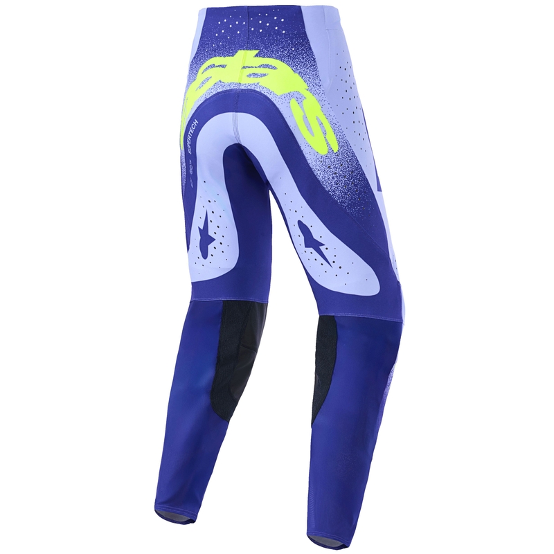 Alpinestars Supertech Scenz motocross-housut violetti-fluokokeltaiset