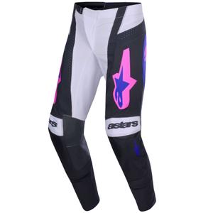 Alpinestars Techstar Knif Motocross-housut Musta-Kirkkaanharmaa-Purppura