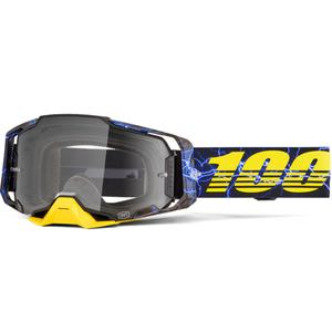 Motocross-lasit 100% Armega Fury kirkkaalla pleksillä 100% Armega Fury kirkas pleksi