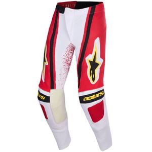 Alpinestars Techstar Nomur vaalean harmaa-punainen-musta-keltaiset motocross-housut