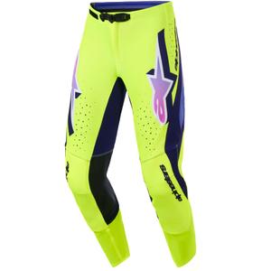 Alpinestars Supertech Vista fluo-kelta-lila-mustat motocross-housut