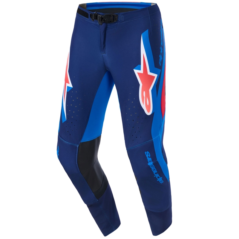 Alpinestars Supertech Vista Motocross-housut tummansininen-koralli-koboltti
