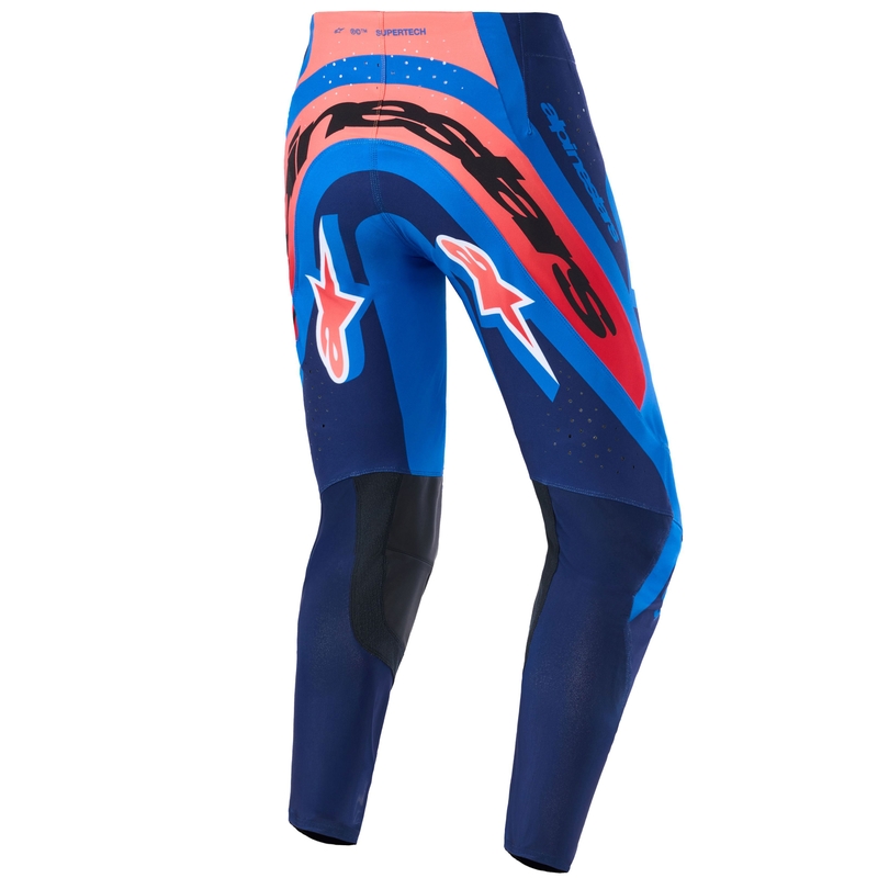 Alpinestars Supertech Vista Motocross-housut tummansininen-koralli-koboltti
