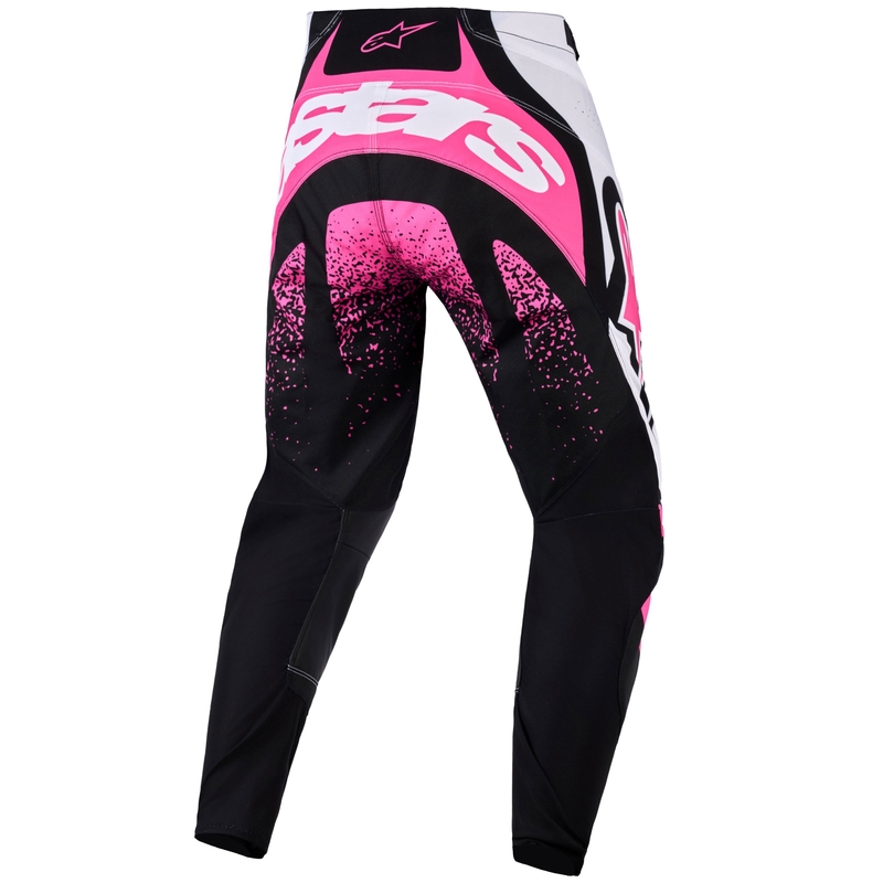 Alpinestars Stella Techstar Nomur Naisten motocross-housut musta, valkoinen ja vaaleanpunainen väri.