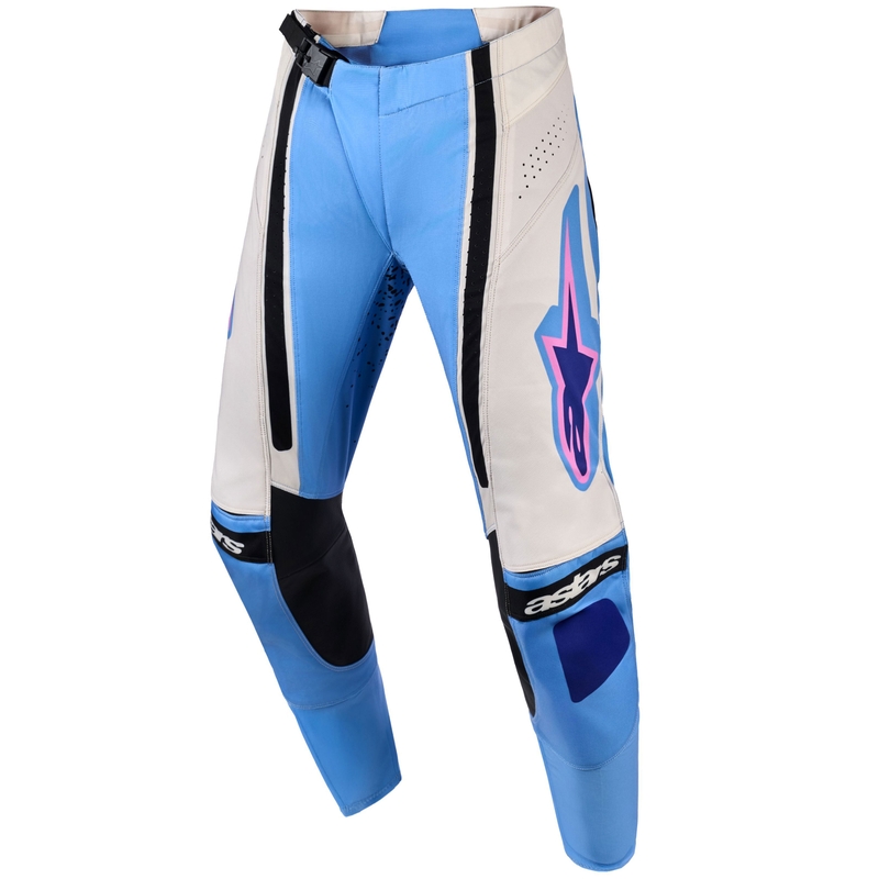 Alpinestars Stella Techstar Nomur Naisten motocross-housut Vaaleansininen-valkoinen Valkoinen-musta-vaaleanpunainen