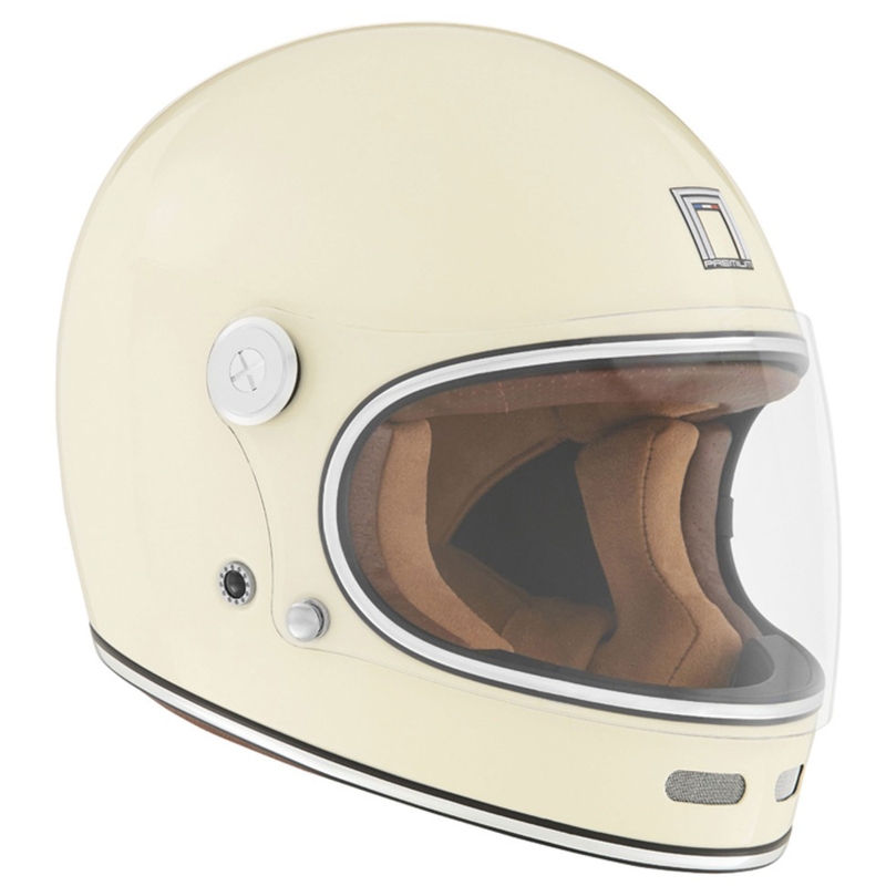 Integraalinen moottoripyöräilykypärä NOX PREMIUM Revenge kermanvalkoinen