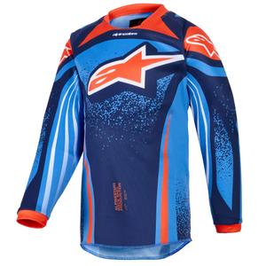 Lasten motocross paita Alpinestars Racer Nomur tummansininen-oranssi-musta