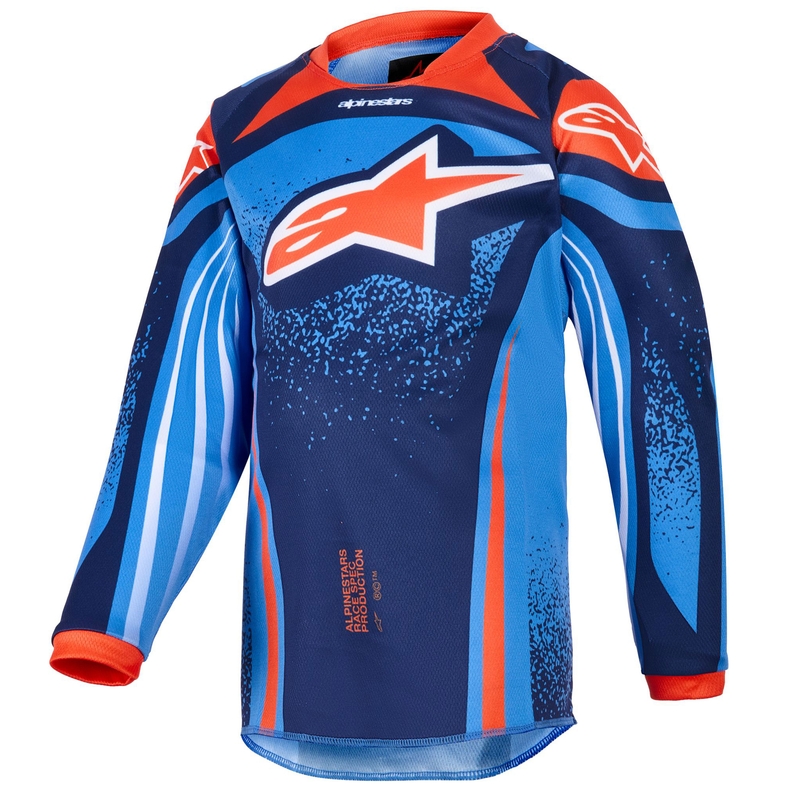 Lasten motocross paita Alpinestars Racer Nomur tummansininen-oranssi-musta