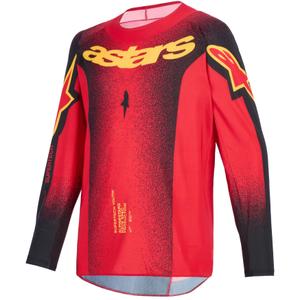 Alpinestars Supertech Scenz Punainen, musta ja keltainen lasten motocrosspaita