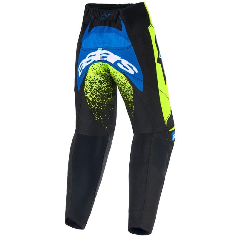 Alpinestars Racer Nomur Lasten Motocross-housut tummansininen-fluo-kelta-musta