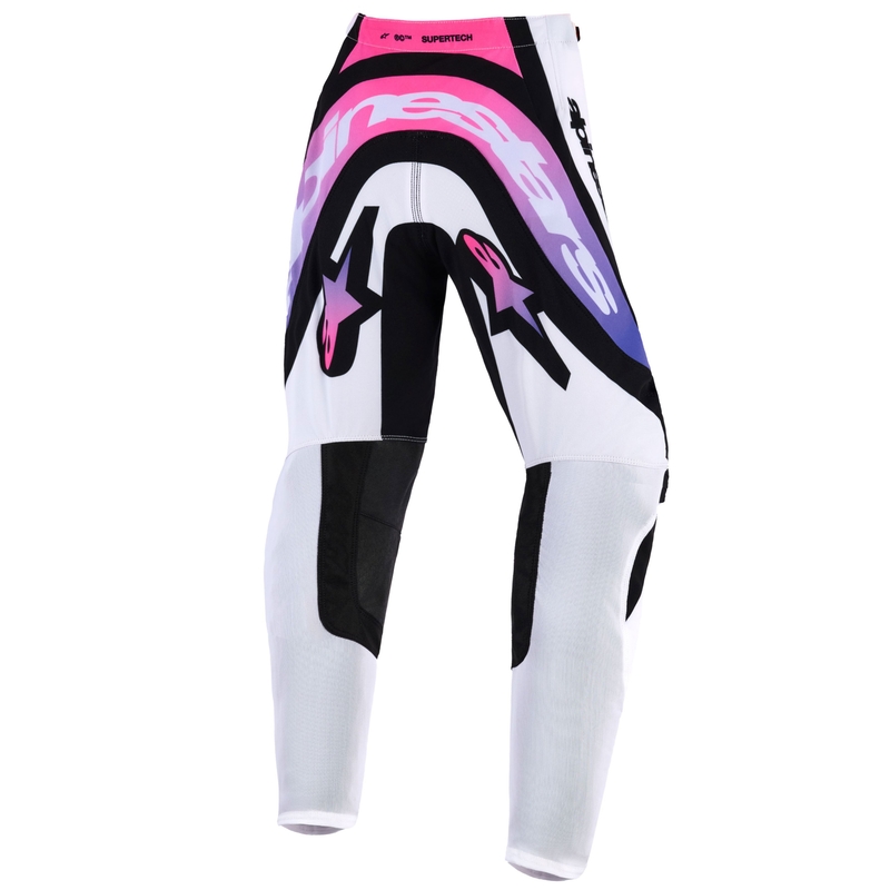 Alpinestars Supertech Vista Kids Motocross-housut valkoinen, violetti ja musta