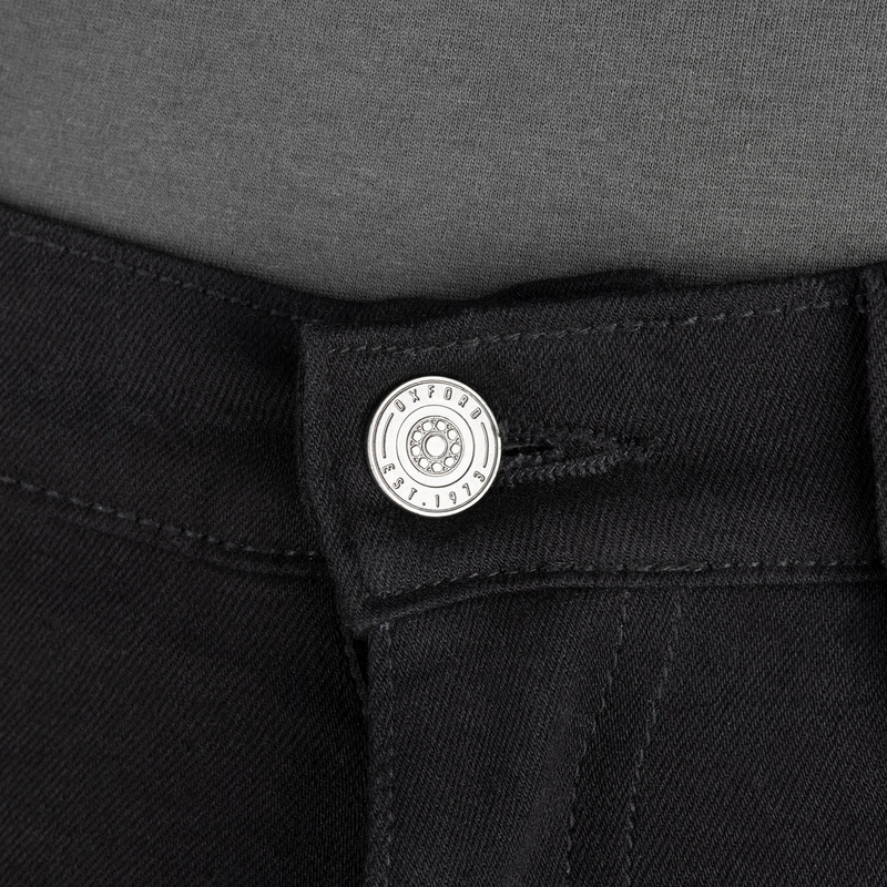 Cropped moottoripyöräfarkut OXFORD ORIGINAL APPROVED SUPER STRETCH JEANS AA SLIM FIT musta