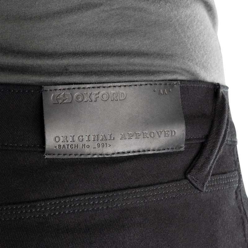 Cropped moottoripyöräfarkut OXFORD ORIGINAL APPROVED SUPER STRETCH JEANS AA SLIM FIT musta