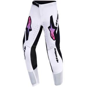 Alpinestars Supertech Vista Kids Motocross-housut valkoinen, violetti ja musta