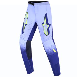 Alpinestars Supertech Scenz Lasten Motocross-housut violetti ja fluo-keltainen väri