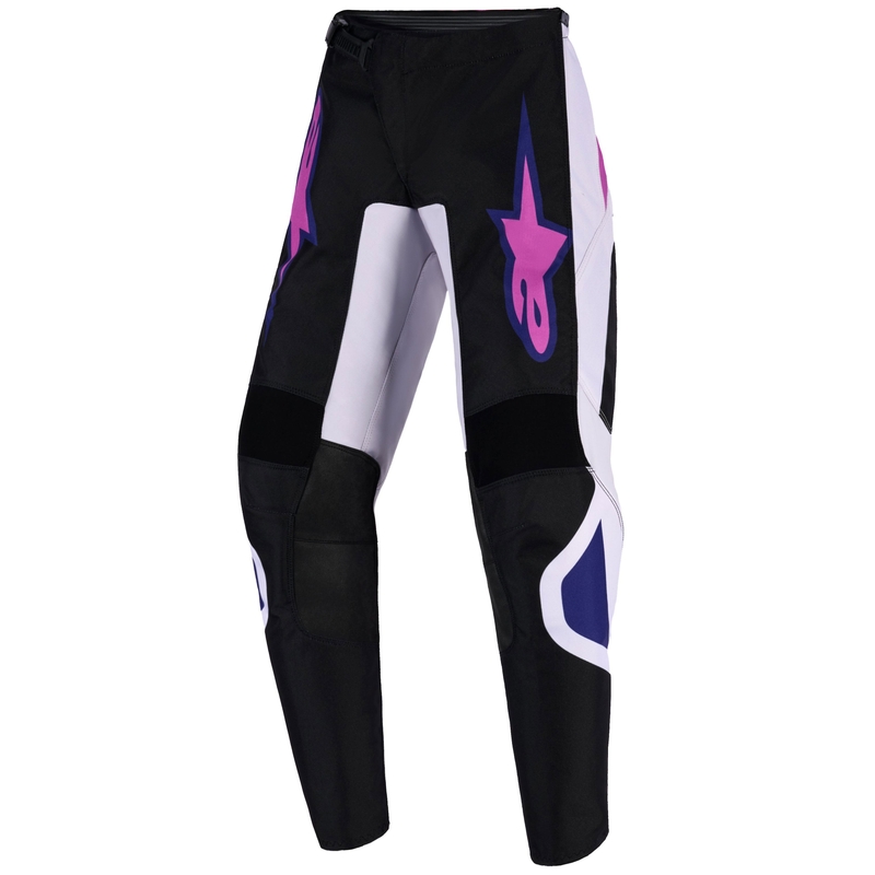 Alpinestars Fluid Grid Lasten Motocross-housut Musta-Kirkkaanharmaa-Lilanpunainen