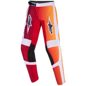 Alpinestars Fluid Portl Punainen-oranssi-vaaleanharmaa Lasten motocross-housut