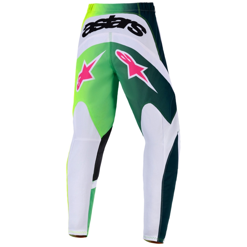 Alpinestars Fluid Portl Lasten motocrosshousut vihreä, valkoinen ja musta