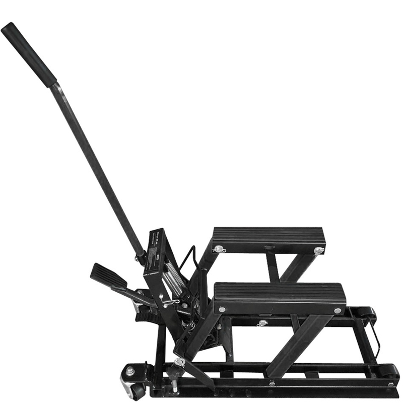 Liikuteltava hydraulinen tunkki moottoripyörille ja ATV:lle Q-TECH musta