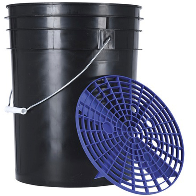 Ämpäri, jossa tippalautanen Oxford musta ja sininen