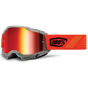 Motocross-lasit 100% ACCURI 2 Schrute punaisella pleksillä 100% ACCURI 2 Schrute punainen pleksi