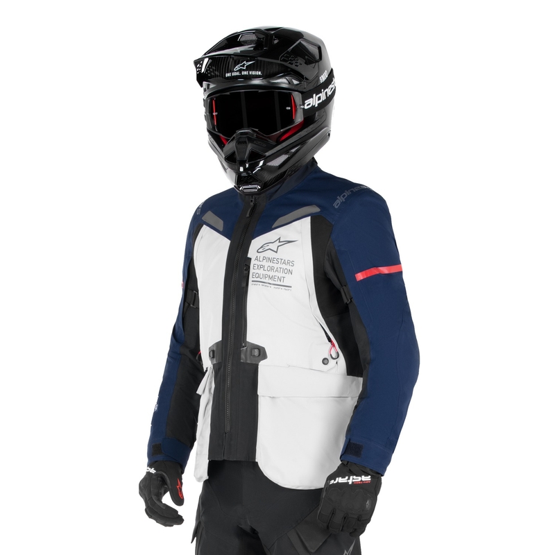 Alpinestars ST-7 Gore-Tex vaalean harmaa-sininen-musta takki