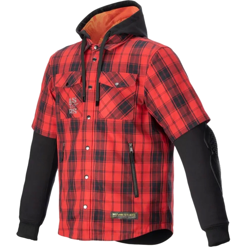 Moottoripyöräpaita Alpinestars MO.ST.EQ Tartan punainen ja musta