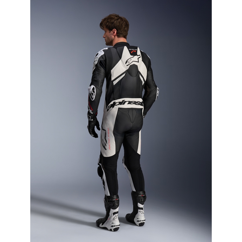 Alpinestars GP Plus V4 Sprint, Tech-air yhteensopiva musta-valko-punainen fluo